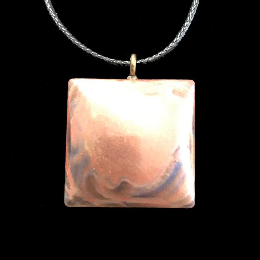 NWOT Wearable Art Resin Pendant, Resin Art